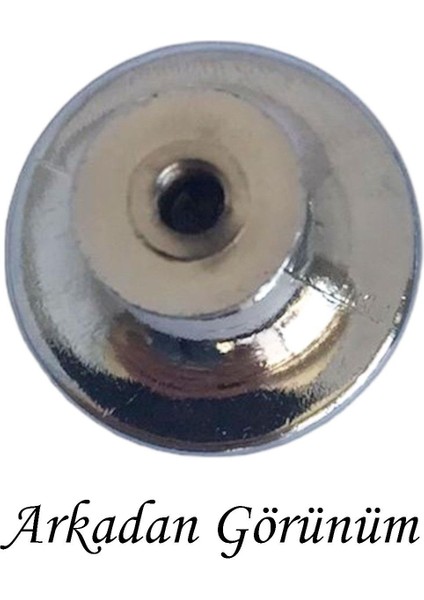 Düz Düğme Krom Kulp Mobilya Çekmece Dolap Kapak Kulbu Metal Kulp Aksesuarları Vidalı (12 Adet) fırsatları