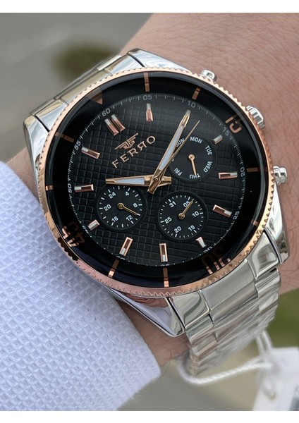 Çelik Kordon Iç Fonksiyonları Aktif Chronograph 30 mt Su Geçirmez Erkek Kol Saat EFM11920-A2