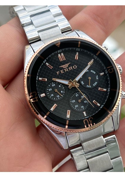 Çelik Kordon Iç Fonksiyonları Aktif Chronograph 30 mt Su Geçirmez Erkek Kol Saat EFM11920-A2 modelleri