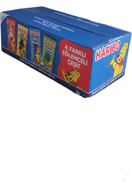 Haribo Single Mix 4 Farklı Eğlenceli Aromalı Yumuşak Şekerleme 18 G. * 48 Adetli