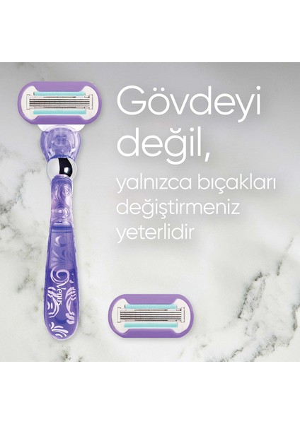 Gillette Venus Swirl Tıraş Makinesi + 3 Adet Yedek Başlık