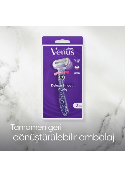 Gillette Venus Swirl Tıraş Makinesi + 3 Adet Yedek Başlık