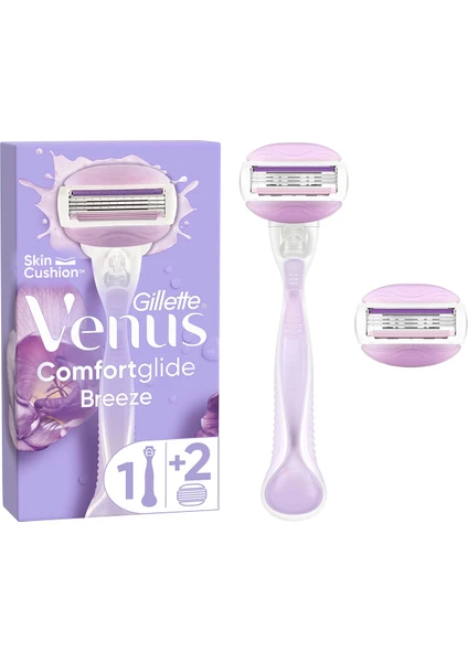 Gillette Venus Comfort Glide Breeze Tıraş Makinesi + 2 Adet Yedek Başlık