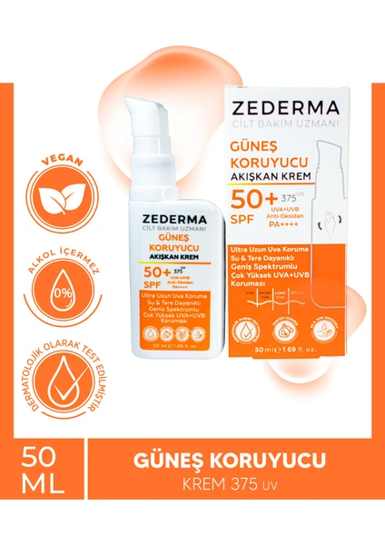 Güneş Koruyucu Spf 50+  50ML  Krem &  Ultra Uzun Uva Koruma & Su ve Tere Dayanıklı