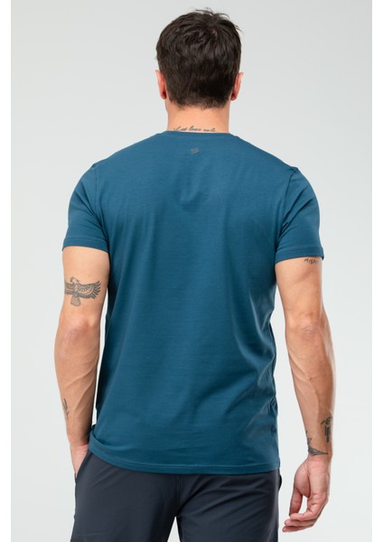 Indigo Regular Pamuklu O Yaka Kısa Kol Basic Erkek Tişört XF1708