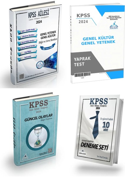 KPSS Ailesi Bilgi ve Soru Bankası - 10'lu Genel Kültür Deneme Seti - Güncel Olaylar - Gk-Gy Yaprak Test