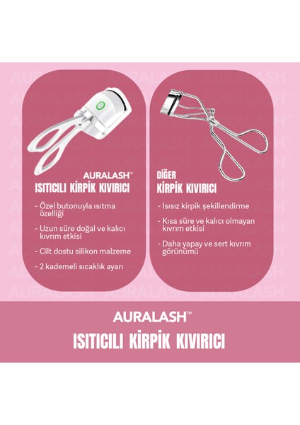 Kirpik Lifting Etkili Isıtıcılı Kirpik Kıvırıcı - Şarjlı