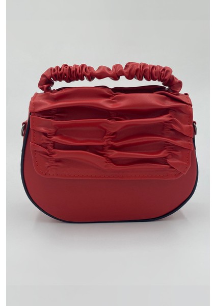 021 2502 Peluş Kadın Omuz Çantası Kırmızı Tek Ebat