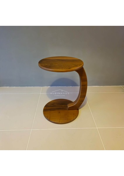 Klein Haus Furniture Ahşap Zigon Sehpa / Yan Sehpa / C Sehpa