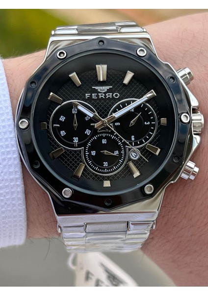 Çelik Kordon Iç Fonksiyonları Aktif Chronograph 30 mt Su Geçirmez Erkek Kol Saat EFM31365-A2
