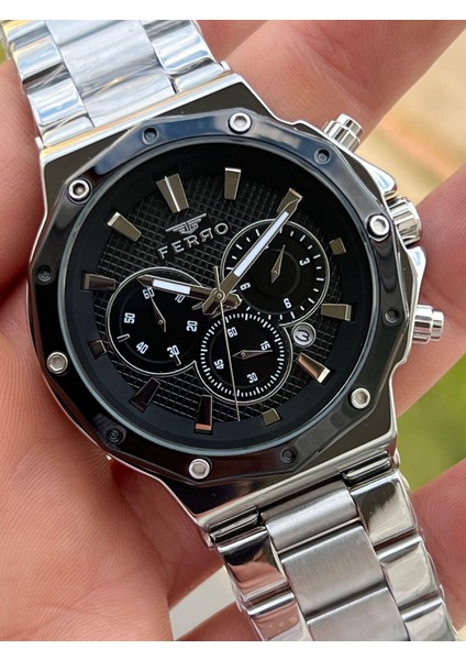 Çelik Kordon Iç Fonksiyonları Aktif Chronograph 30 mt Su Geçirmez Erkek Kol Saat EFM31365-A2