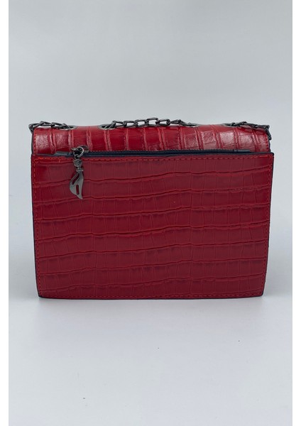021 2501 Kroko Kadın El ve Omuz Çantası Kırmızı Tek Ebat modelleri
