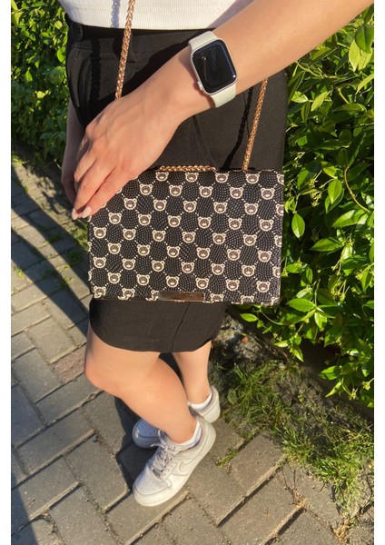 072 4800 Desenli Omuz Çanta Siyah Panda Tek Ebat fiyatları