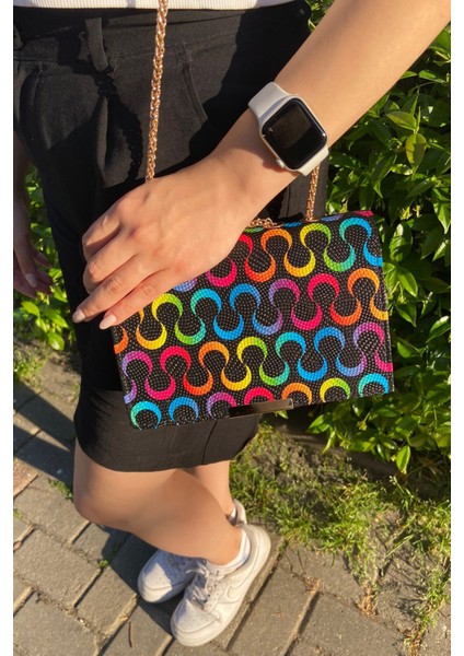 072 4800 Desenli Omuz Çanta Siyah Renkli Tek Ebat fiyatları