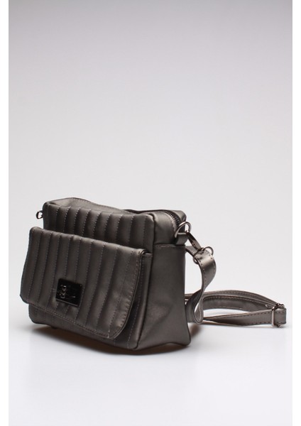 012 22005 Saten Kadın Omuz Çantası Füme Tek Ebat fiyatları