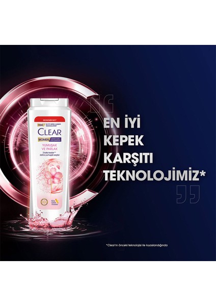 Women Kepeğe Karşı Etkili Şampuan Yumuşak ve Parlak 600 ml x3
