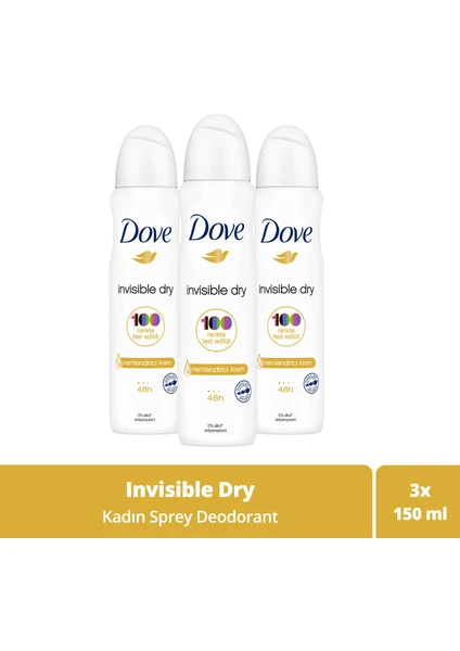 Kadın Deodorant Invisible Dry 150 ml - 3'lü Paket