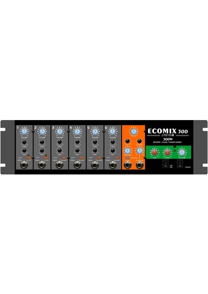 Ecomix 300  Eko Reverp 6 Kanal 300 Watt Mono Trafolu Seslendirme Anfisi