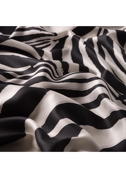 Ipekevi Desenli Ipek Şal - Palmiye Desenli - Siyah Beyaz fiyatları