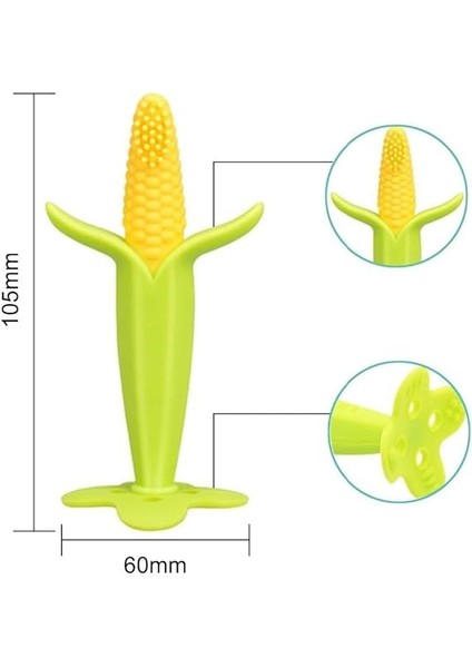 Ayaklı Mısır Bebek Diş Kaşıyıcı Diş Fırçası