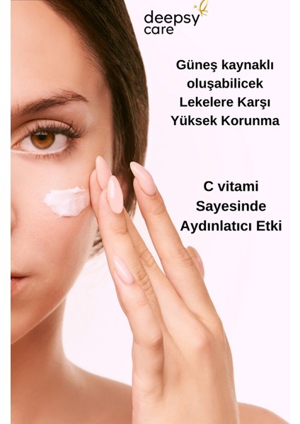 Deepsy Care Güneş Kremi C Vitaminli Aydınlatıcı Etkili Yüksek Koruma SPF50 100 ml