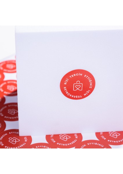 Bizi Tercih Ettiğiniz Için Teşekkürler, Yazılı Sticker Seti, 525 Adet