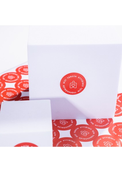 Bizi Tercih Ettiğiniz Için Teşekkürler, Yazılı Sticker Seti, 525 Adet