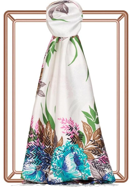 Ipekevi Desenli Ipek Şal - Ay Işığı Desenli - Beyaz fiyatları