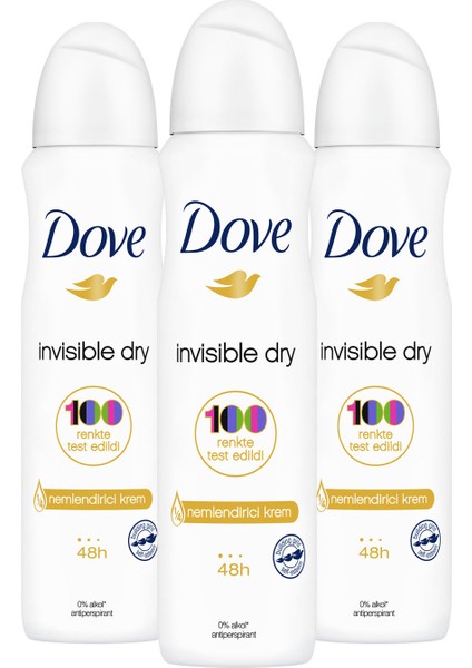 Kadın Deodorant Invisible Dry 150 ml - 3'lü Paket