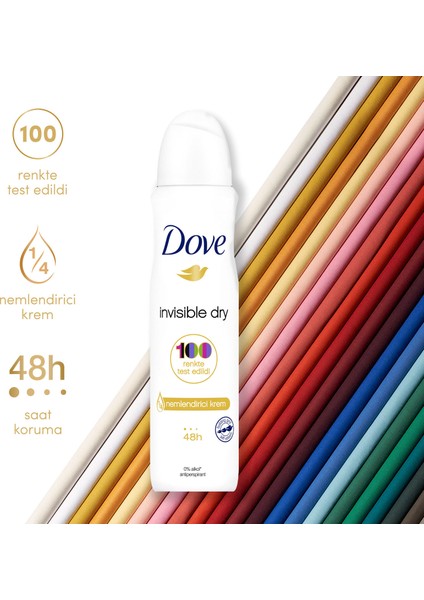 Kadın Deodorant Invisible Dry 150 ml - 3'lü Paket