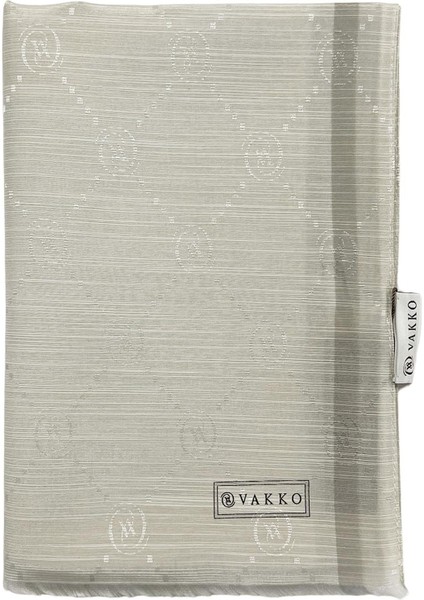 Pamuk Ipek Şal - Hologram - Buz Beyazı