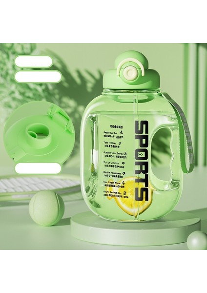 Taşınabilir Spor ve Fitness Büyük Kapasiteli Şeffaf Su Şişesi (Yurt Dışından)