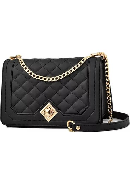 Abiye Çanta Zincir Askılı Kapitone Tote (Yurt Dışından)