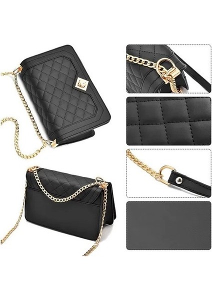 Abiye Çanta Zincir Askılı Kapitone Tote (Yurt Dışından) fiyatları