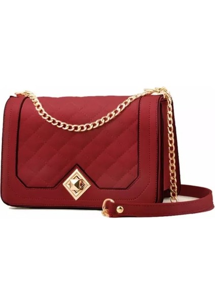 Abiye Çanta Zincir Askılı Kapitone Tote (Yurt Dışından)