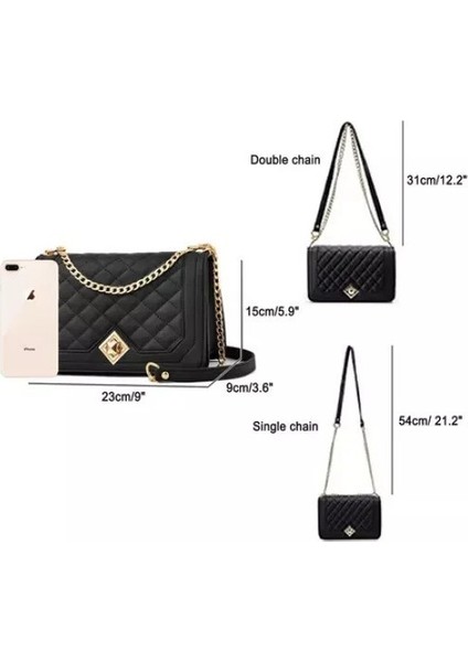 Abiye Çanta Zincir Askılı Kapitone Tote (Yurt Dışından) modelleri