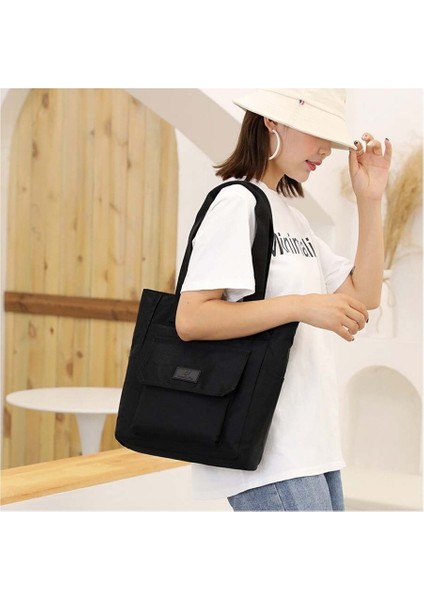 Büyük Kapasiteli Bayan Moda Moda Omuz Çantası Naylon Su Geçirmez Vahşi Toto Çanta Kore Taşınabilir Alışveriş Çantası (Yurt Dışından)