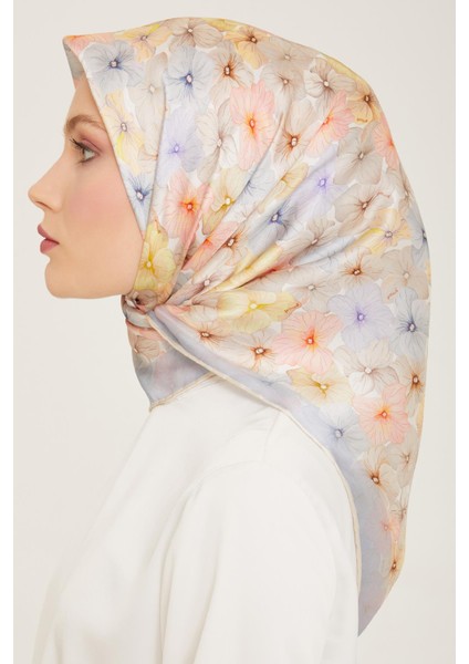 İpek Eşarp 2024 Yaz - 9108-36 Bebe Mavi Twill