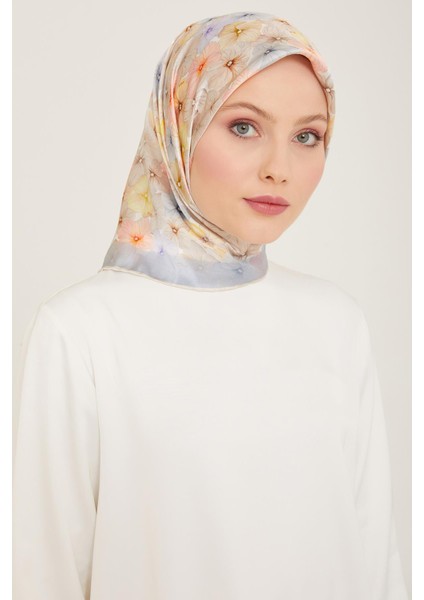 İpek Eşarp 2024 Yaz - 9108-36 Bebe Mavi Twill