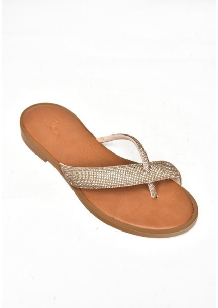 S250050109 Taba Taşlı Parmak Arası Kadın Terlik indirimleri