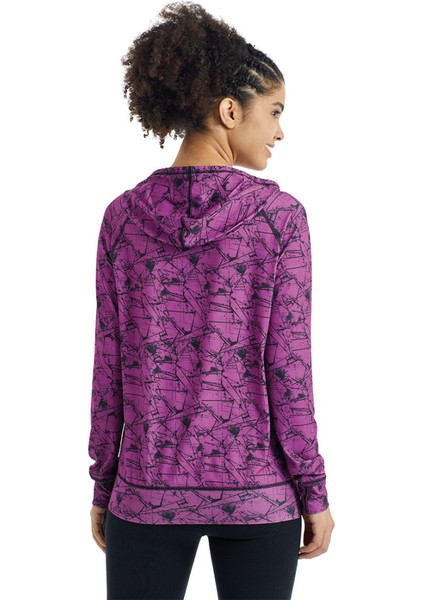 Kadın Termal Kapşonlu Sweatshirt 2. Seviye 6194 - Fuşya