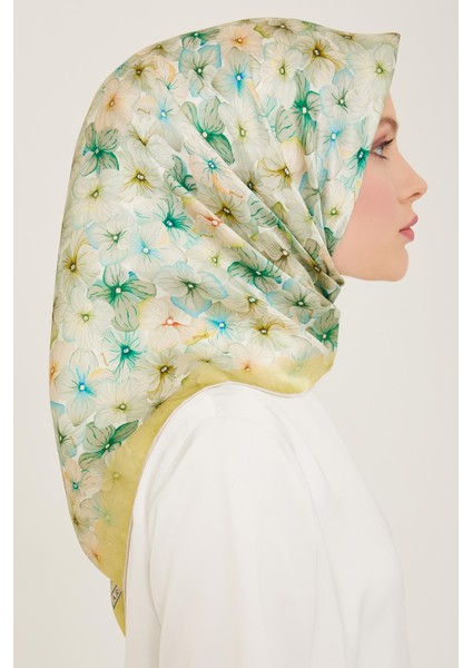 İpek Eşarp 2024 Yaz - 9108-02 Yeşil Twill fiyatları