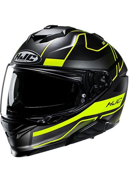 I71 Iorix MC3HSF Kapalı Motosiklet Kaskı Siyah Neon Sarı