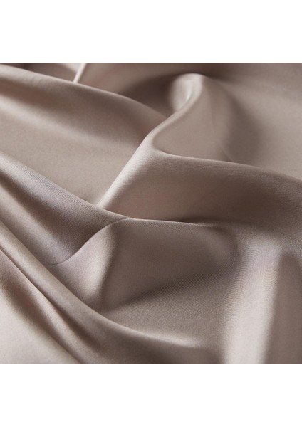 Düz Twill Ipek Eşarp - Koyu Taş