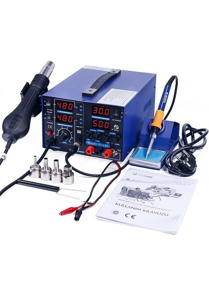 853D+ 5A Güç Kaynaklı Lehimleme ve Lehim Söküm Istasyonu modelleri