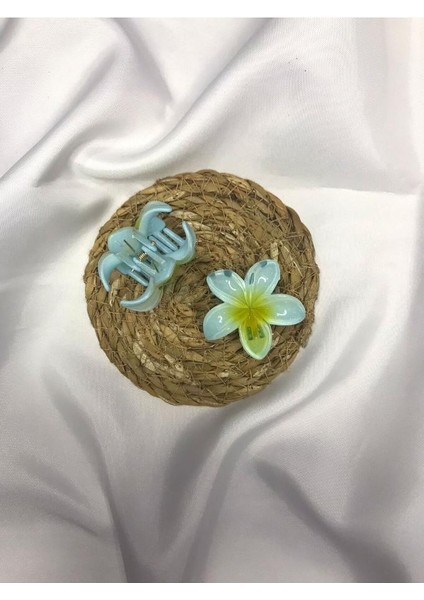 2'li Küçük Boy Lotus Çiçeği Mandal Toka 4.5 cm modelleri