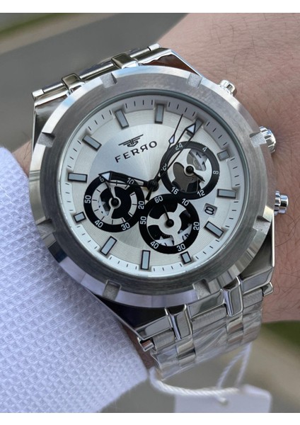 Çelik Kordon Iç Fonksiyonları Aktif Chronograph 30 mt Su Geçirmez Erkek Kol Saat EFM31439-A223