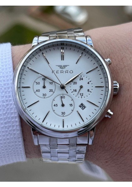 Çelik Kordon Iç Fonksiyonları Aktif Chronograph 30 mt Su Geçirmez Erkek Kol Saat EFM31137-A223