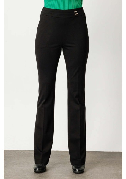 Kadın Beli Lastikli Pantolon 3048 Siyah modelleri