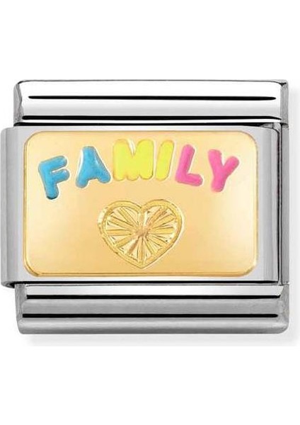 Composable Classic Dekoratif Link - Plakalar - Aile - (57 Family) 18K Altın
